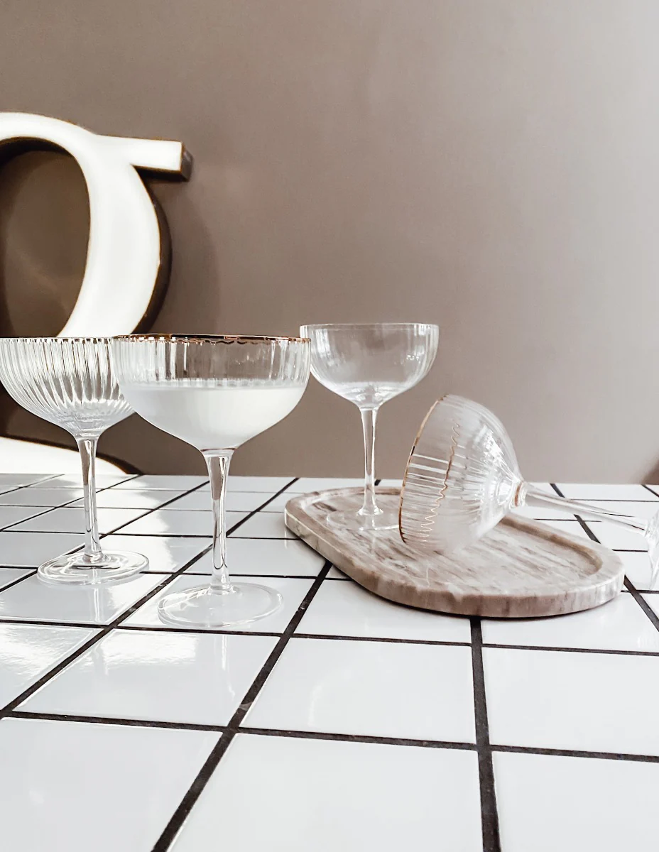 Lyngby Glas  Palermo Cocktailglas, guldfarvet - 4 stk.