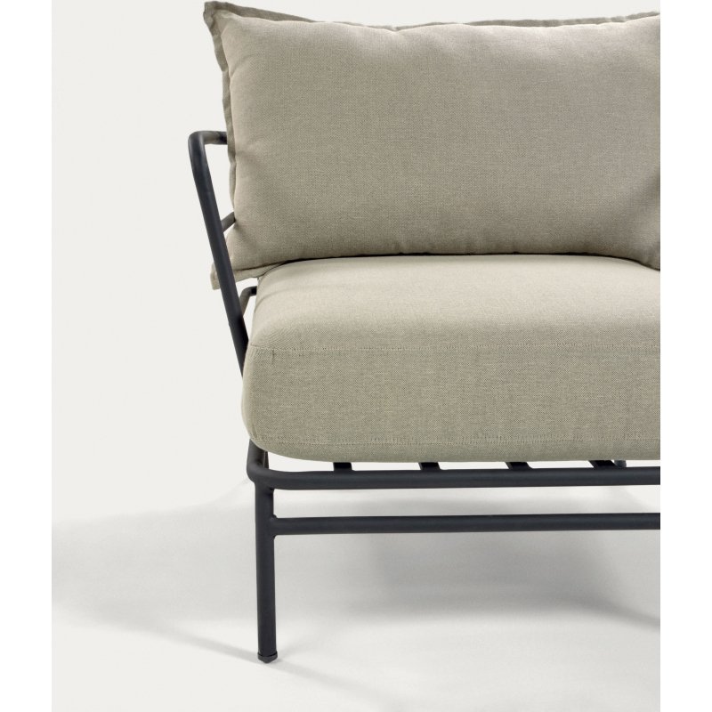 Fauteuil Mareluz en acier noir