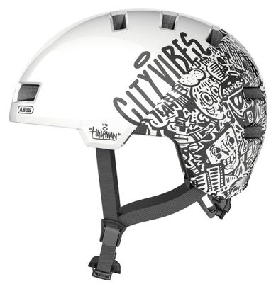 Casque Bol Abus Skurb Ace Silver / Blanc