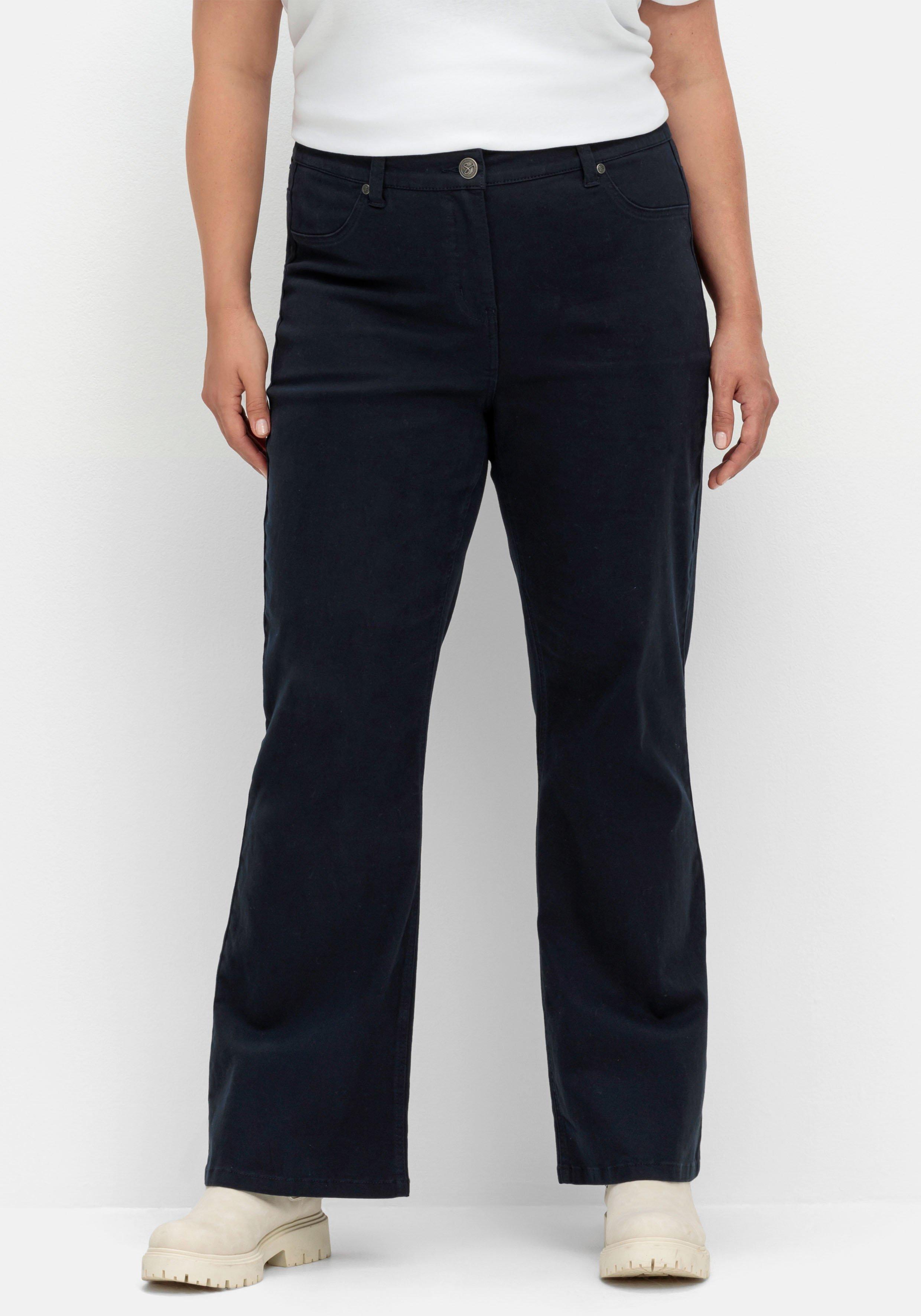 Twillhose in Bootcutform mit Shaping-Einsatz