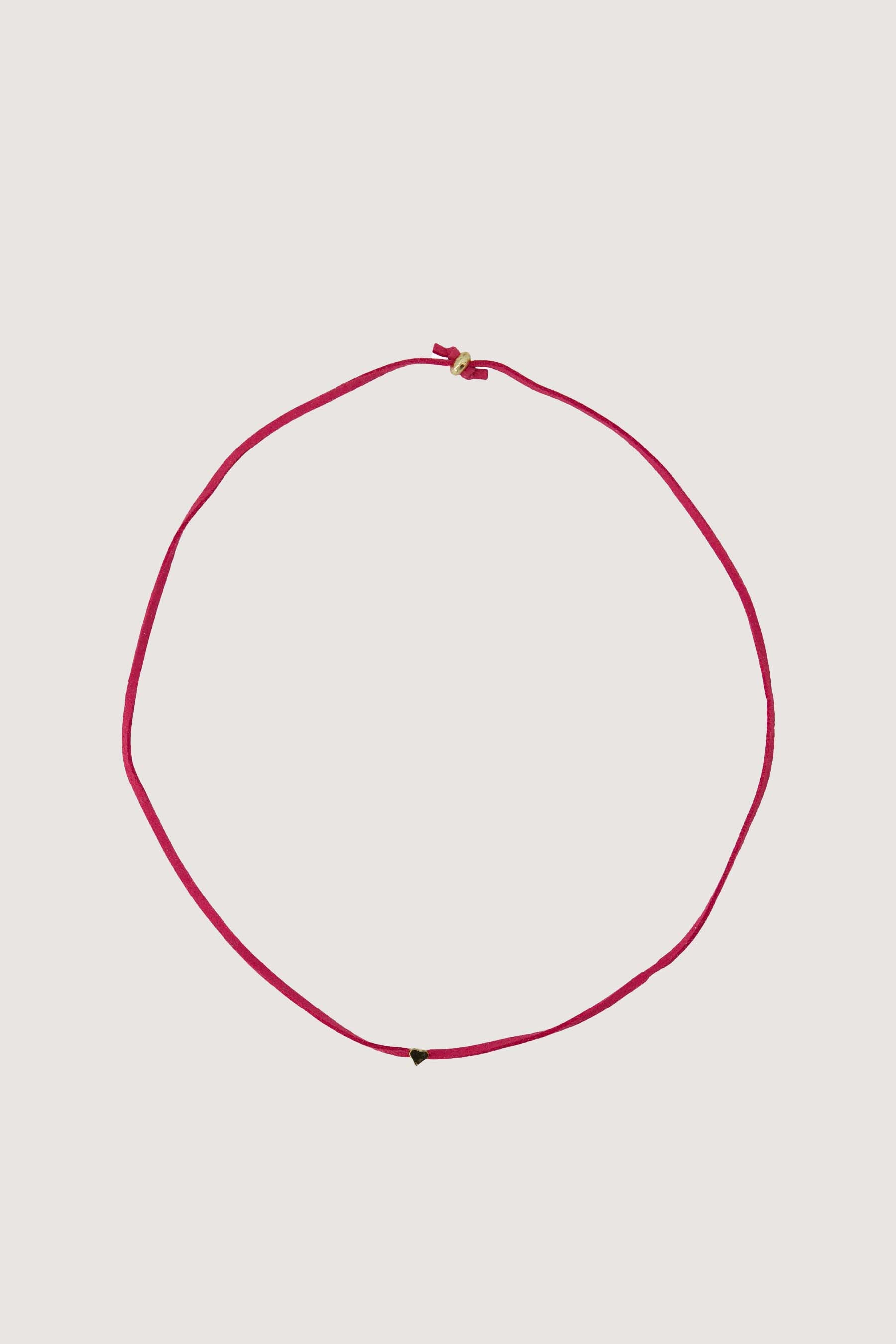 immitatie suede armband met hart