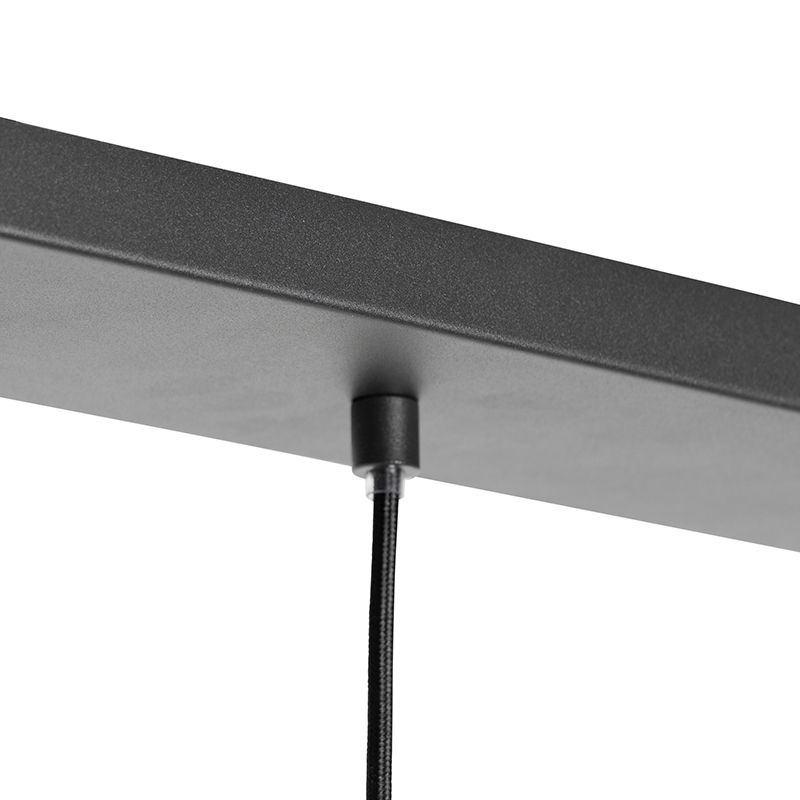 Moderne hanglamp zwart met goud 3-lichts - Elif