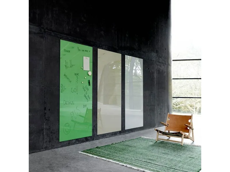 Glastavle Mood Wall, 1000x2000 mm, Ren hvid