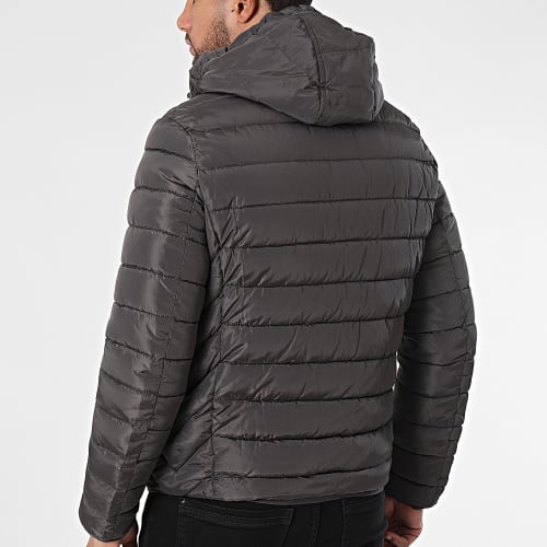 Doudoune Capuche Gris