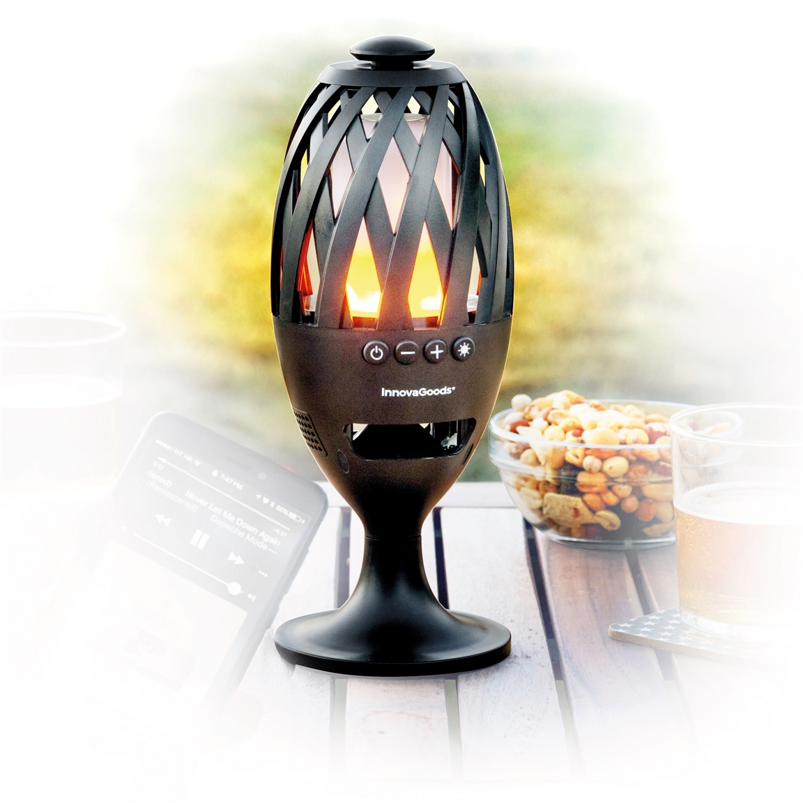 Torche LED avec haut-parleur