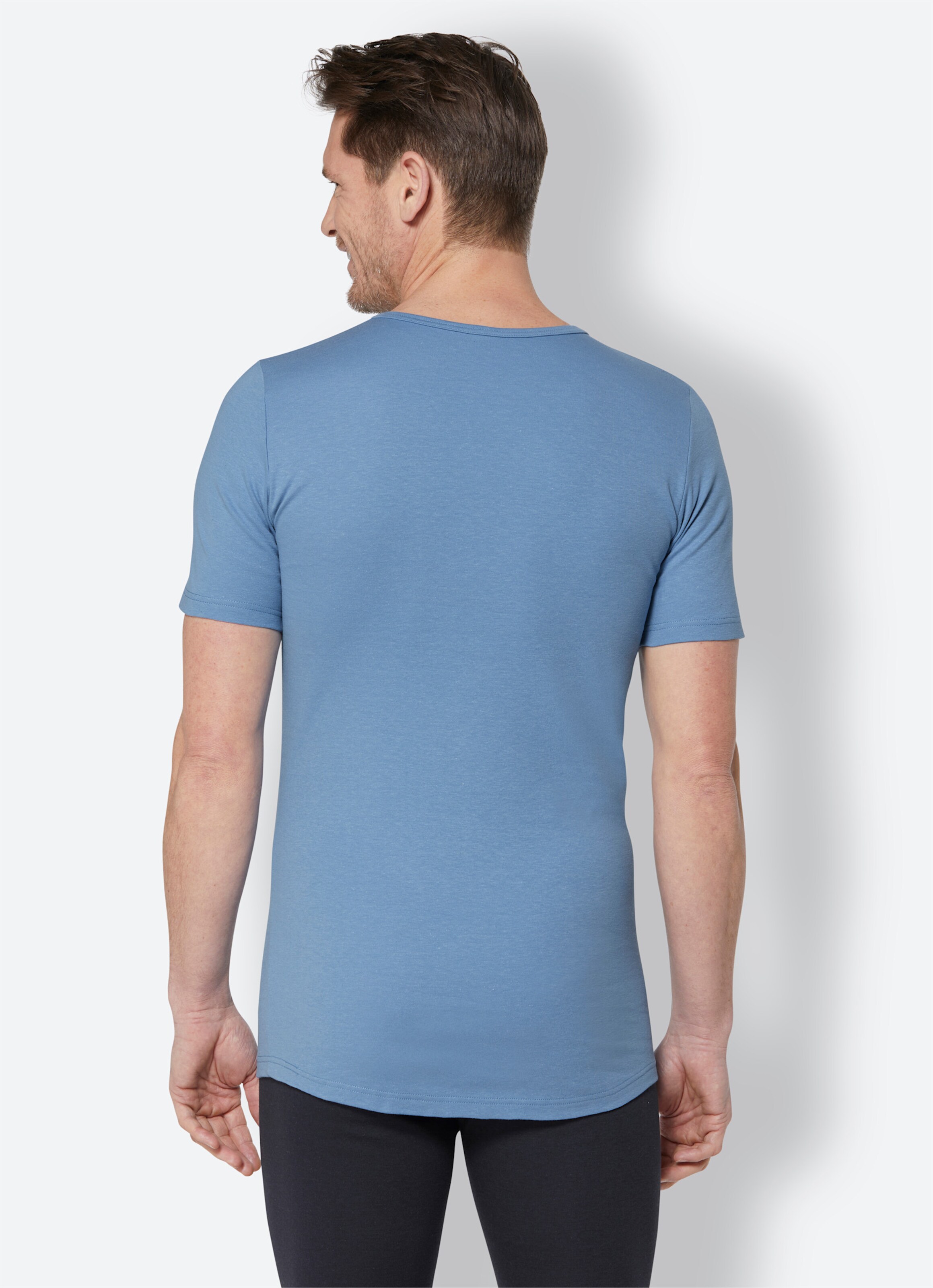 KINGsCLUB Shirt in marine + mittelblau