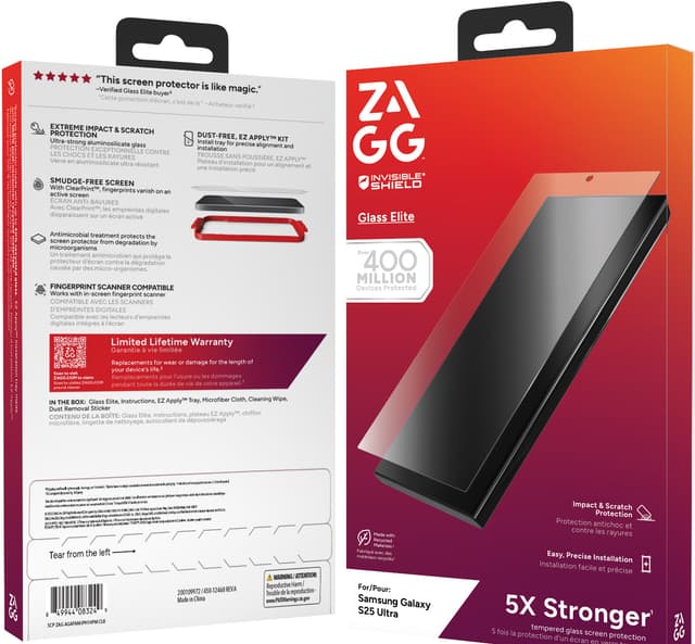 Zagg Glass Elite Samsung Galaxy S25 Ultra skærmbeskytter