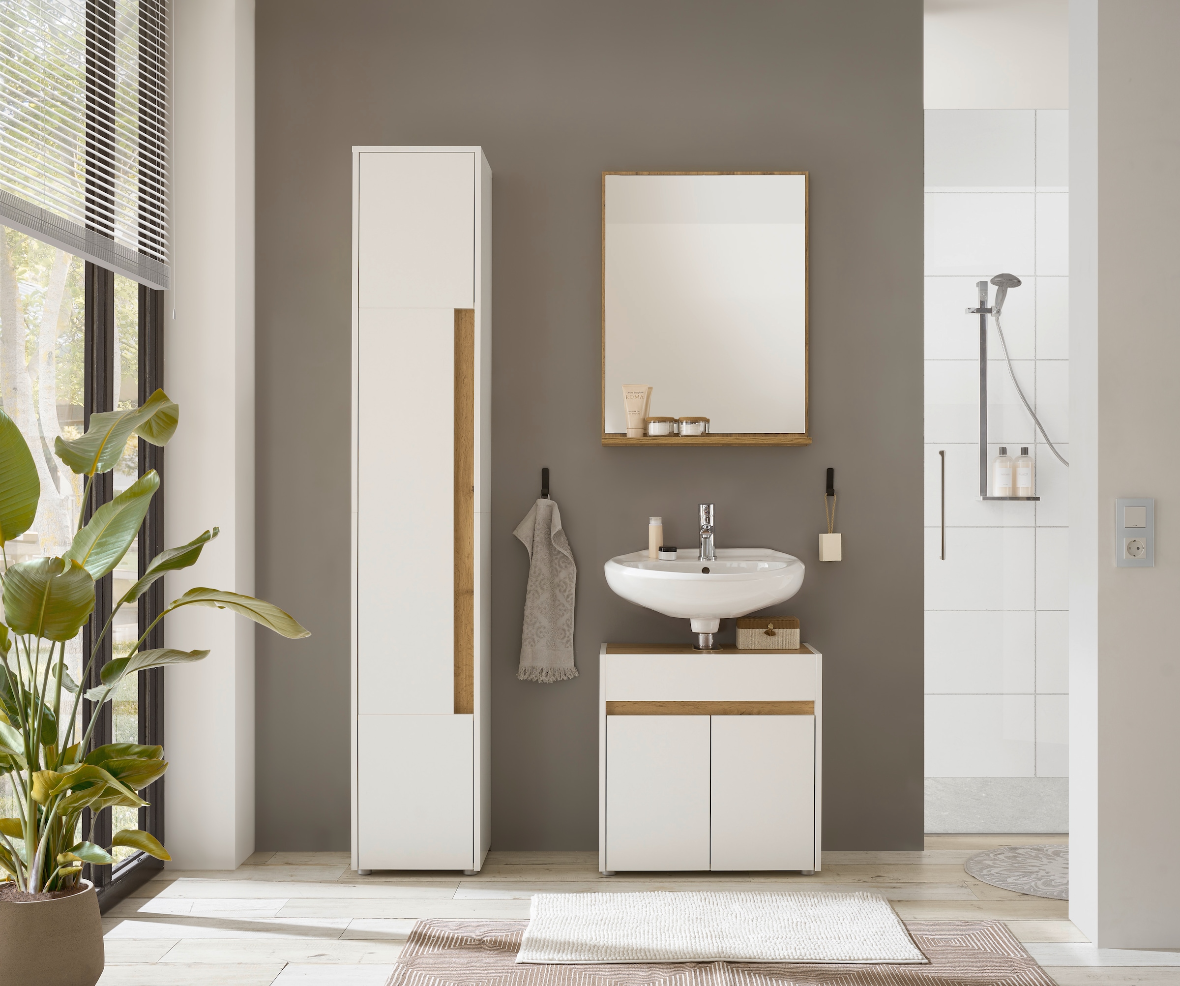 INOSIGN Badmöbel-Set »CITY/ GIRON, Bad im zeitlosen Design, 3-teiliges Badezimmer« Set, 3 Stk. tlg.
