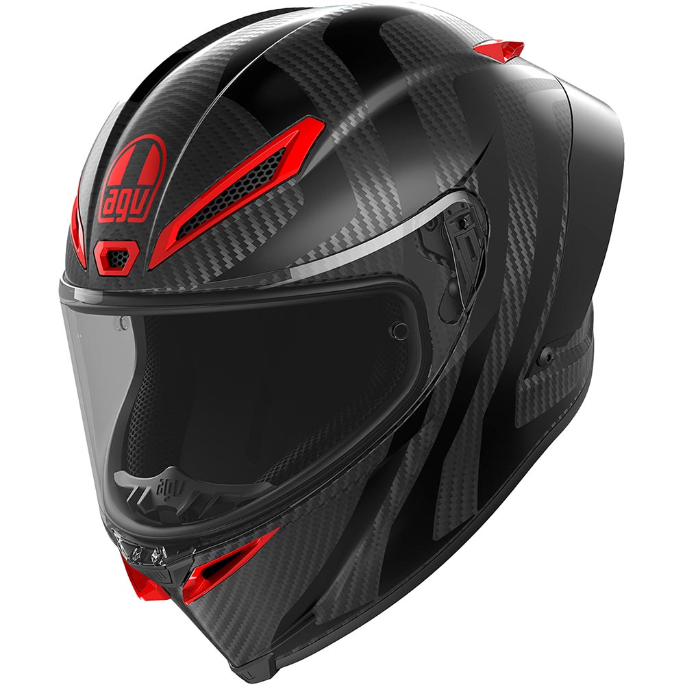 AGV - Casque Pista GP RR Intrepido Carbone / Noir / Rouge / Mat