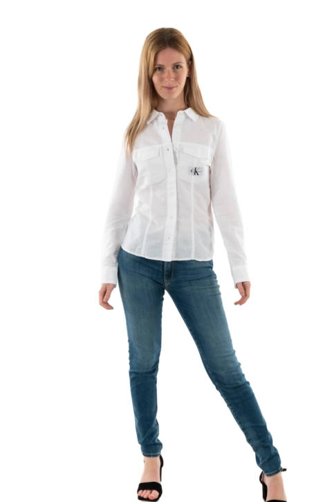Chemisier calvin klein jeans j20j223128 yaf bright white