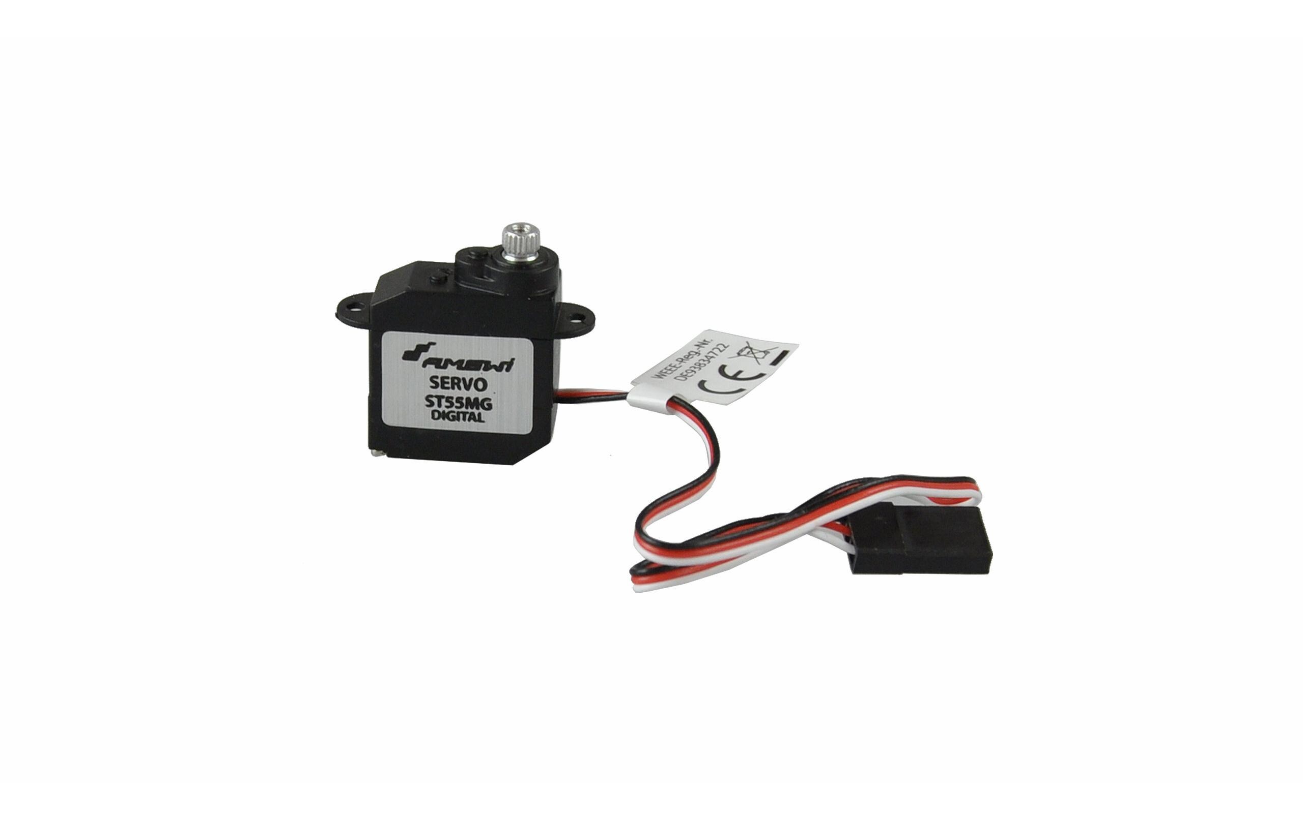 Nano Servo ST55MG 0.9 kg, 0.1 s, DigitalKleines Servo mit Metallgetriebe für leichte Flugmodelle
