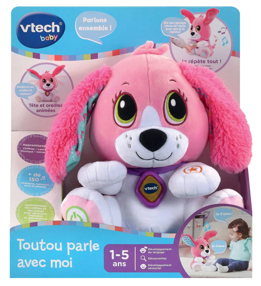 VTECH BABY - TOUTOU PARLE AVEC MOI - ROSE