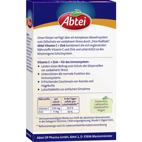 Vitamin C + Zink Lutschtabletten