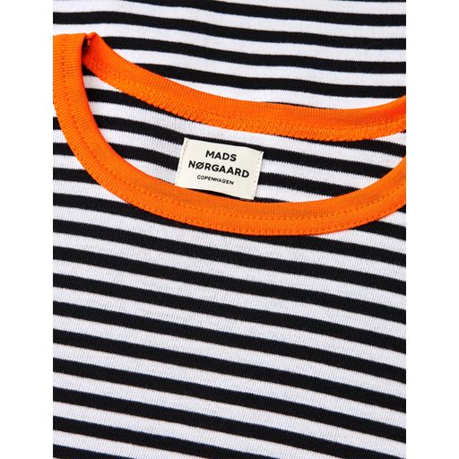 Mads Nørgaard Duo Rib Tobino T-shirt, White/Black, 14 år