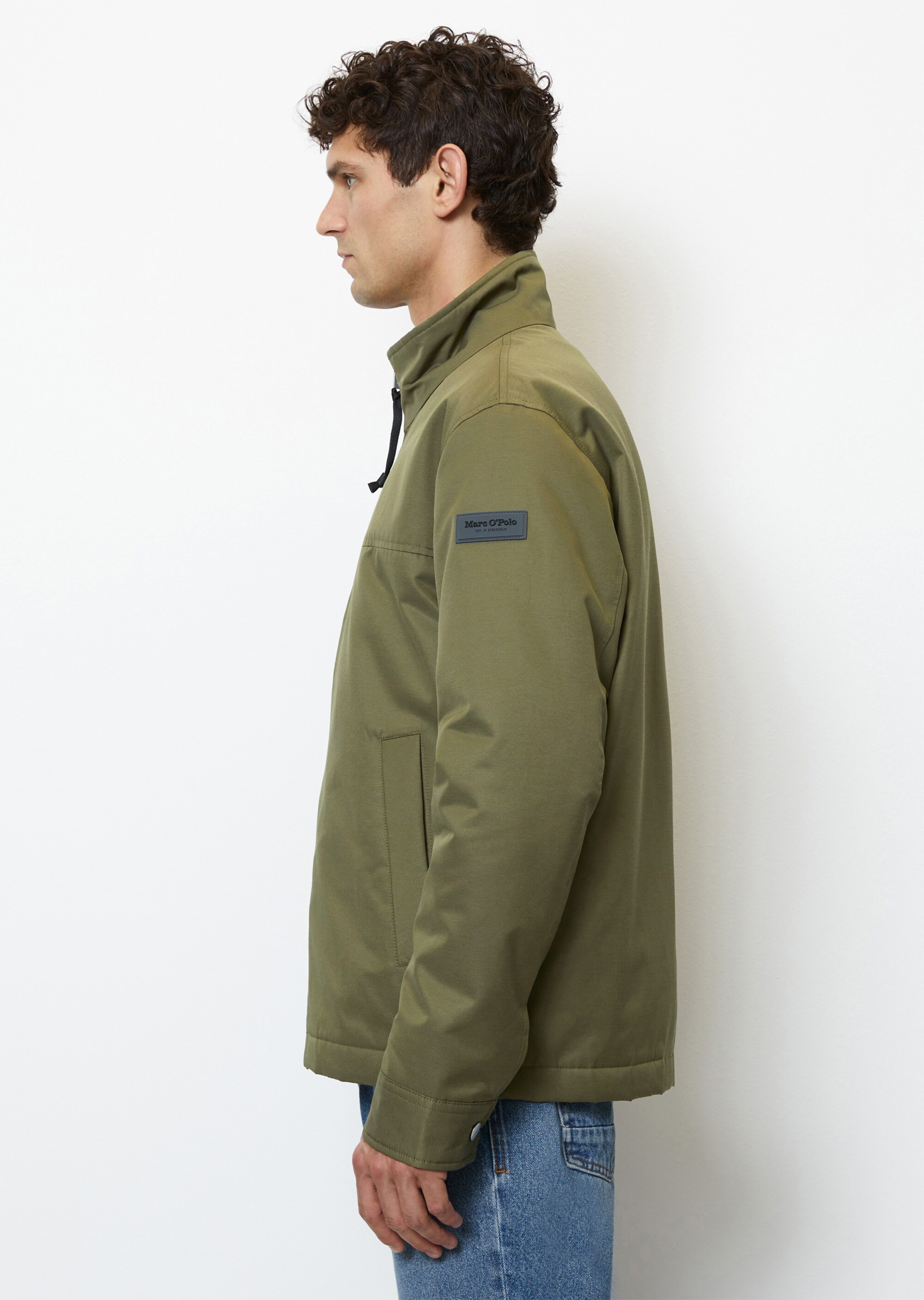 Stehkragen-Jacke regular in Micro-Twill-Qualität