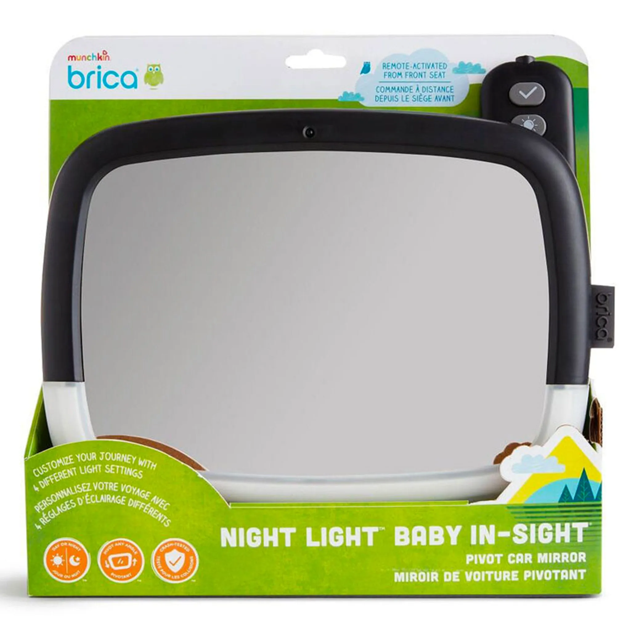 Brica Miroir pour auto avec lumière