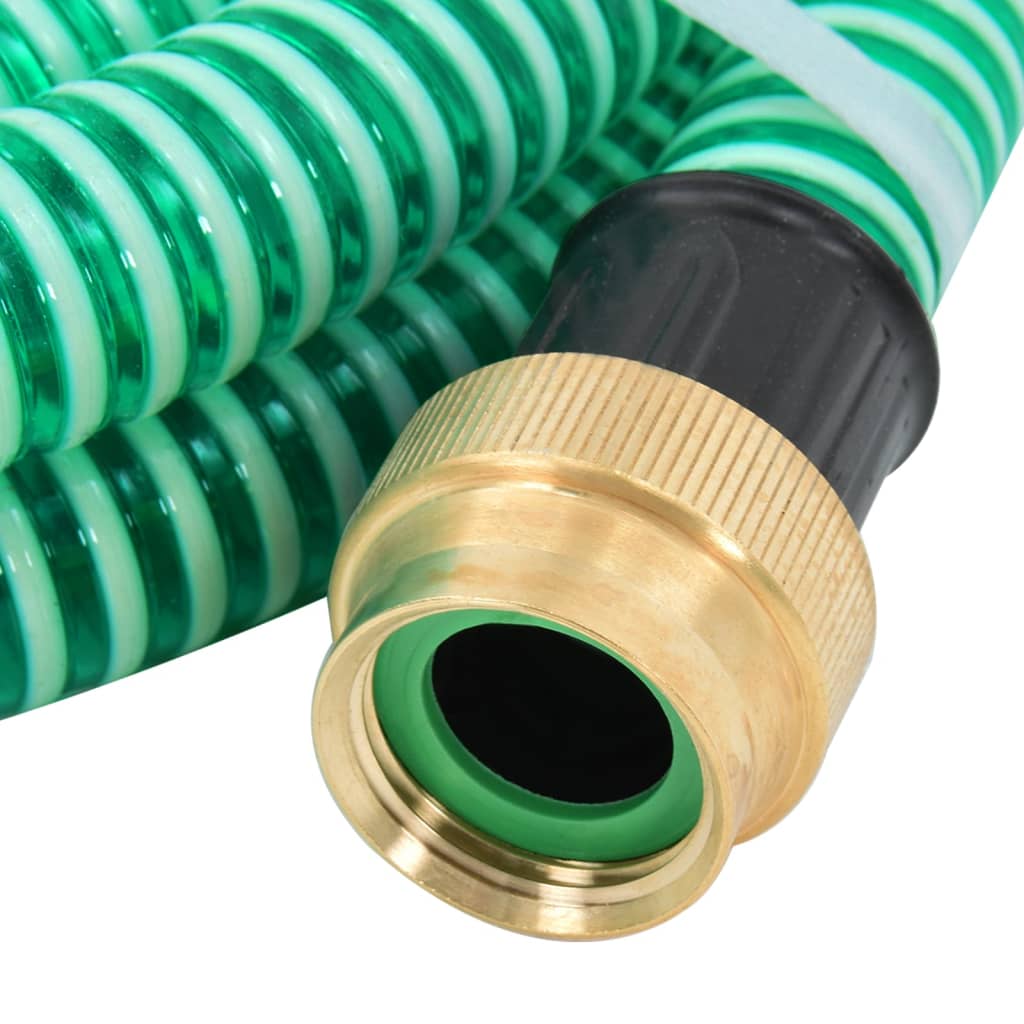 Tuyau d'aspiration avec raccords en laiton vert 1,1