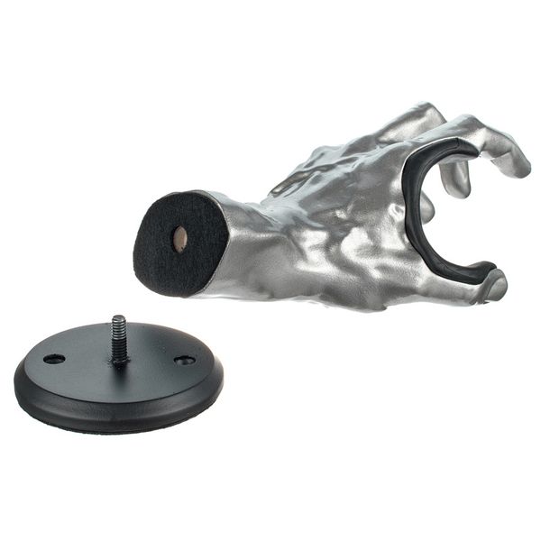 Guitar Grip Silver Metallic Male Hand left
