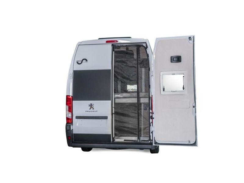 Van Quito Heckmoskitonetz, Höhe H3 Citroën/Fiat/Opel/Peugeo Heckmoskitonetz Reissverschluss, für Fahrzeughöhe H3 von Citroën, Fiat, Opel, Peugeot, Toyota, Maschenweite Fine-mesh