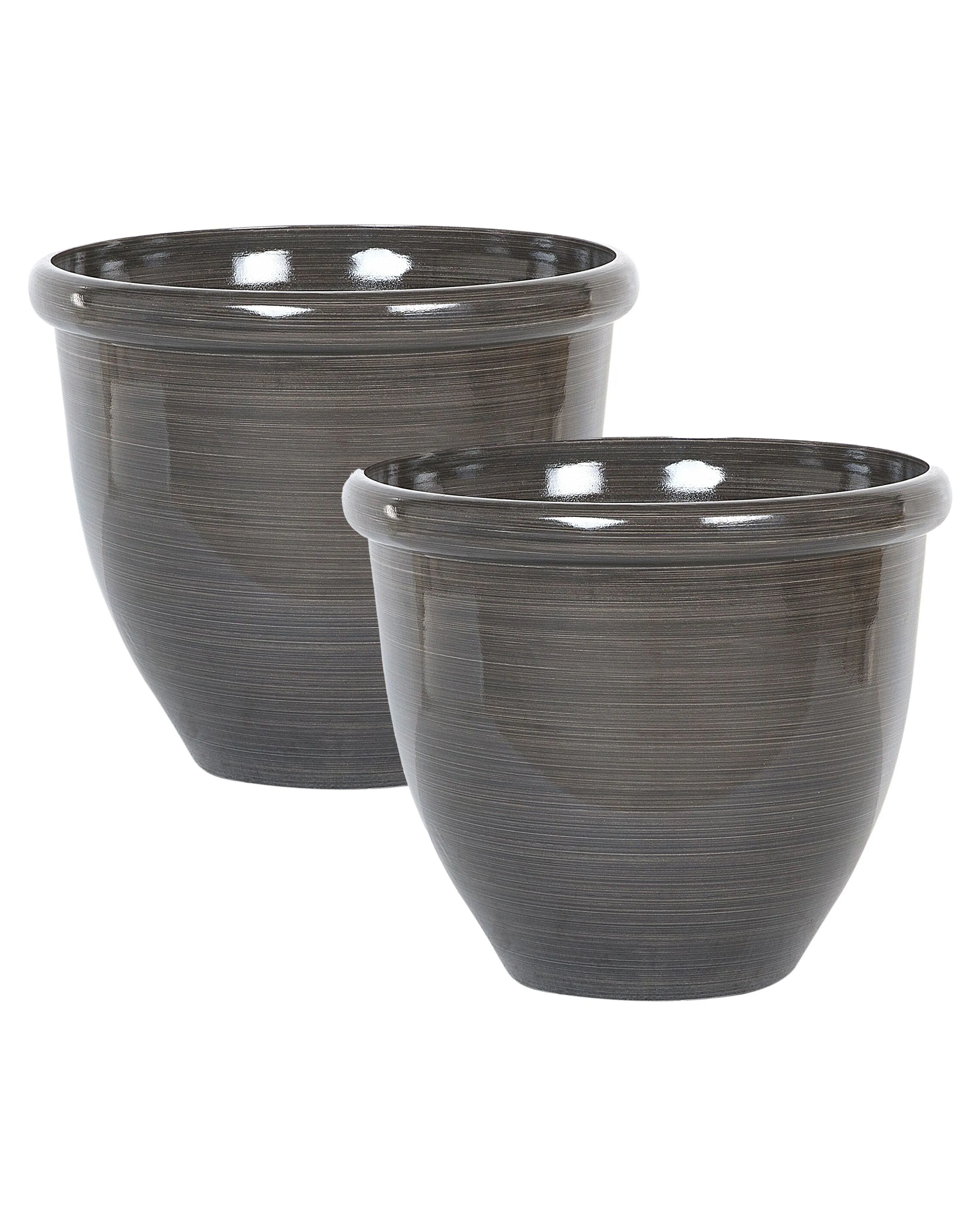 Set van 2 bloempotten TESALIA 44 cm Bruin