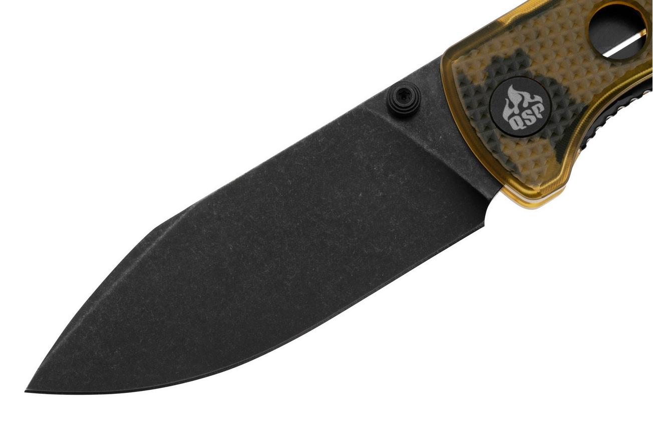 QSP Knife Canary Folder QS150-J2 Black, Ultem, zakmes