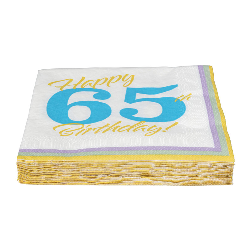 Servetten 65 jaar - 20 stuks