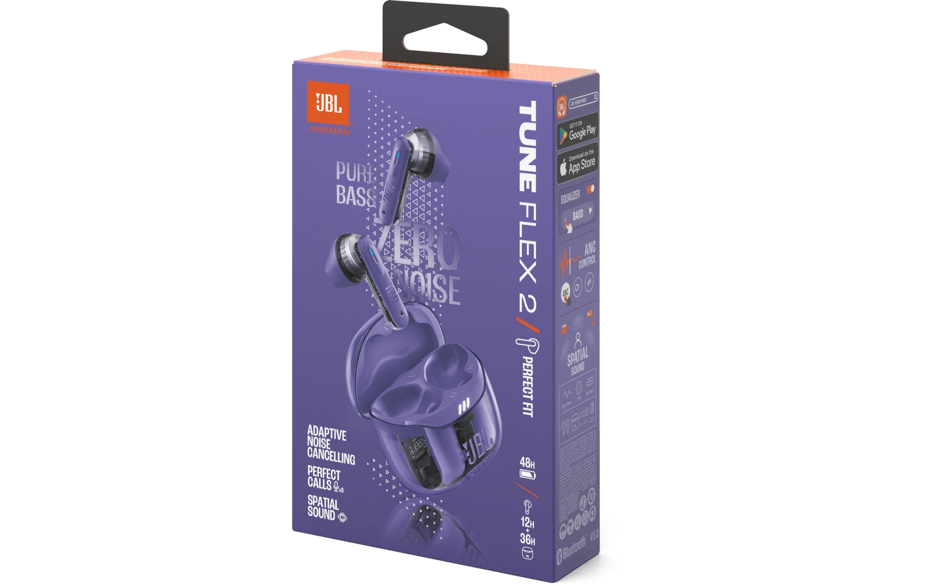 True Wireless In-Ear-Kopfhörer Tune Flex 2 ViolettTrue Wireless In-Ear-Kopfhörer mit adaptiver Geräuschunterdrückung