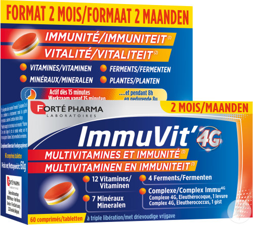 Forté Pharma ImmuVit 4G Format 2 Mois 60 Comprimés
