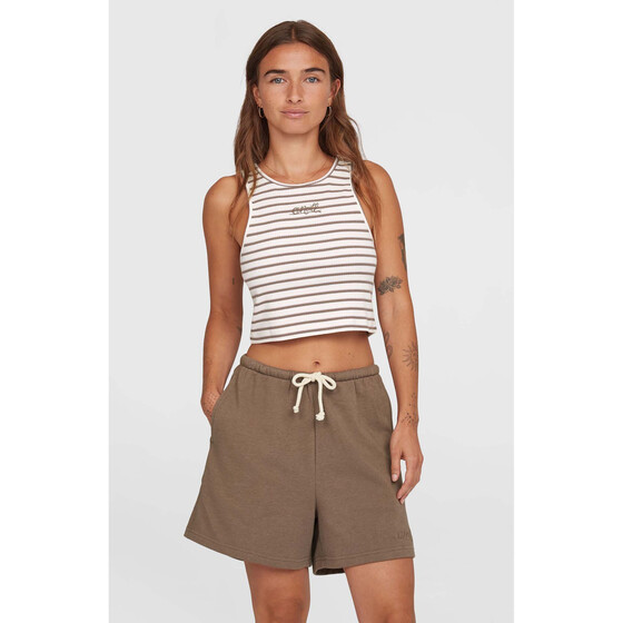 O'Neill Jess Rib Tank Top White Yarn Dye Stripe Damen SU25