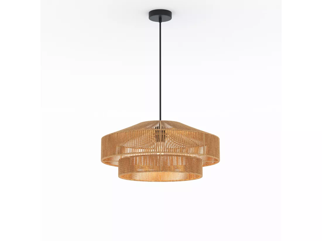 Suspension ronde en papier de corde 60 cm - Clairia