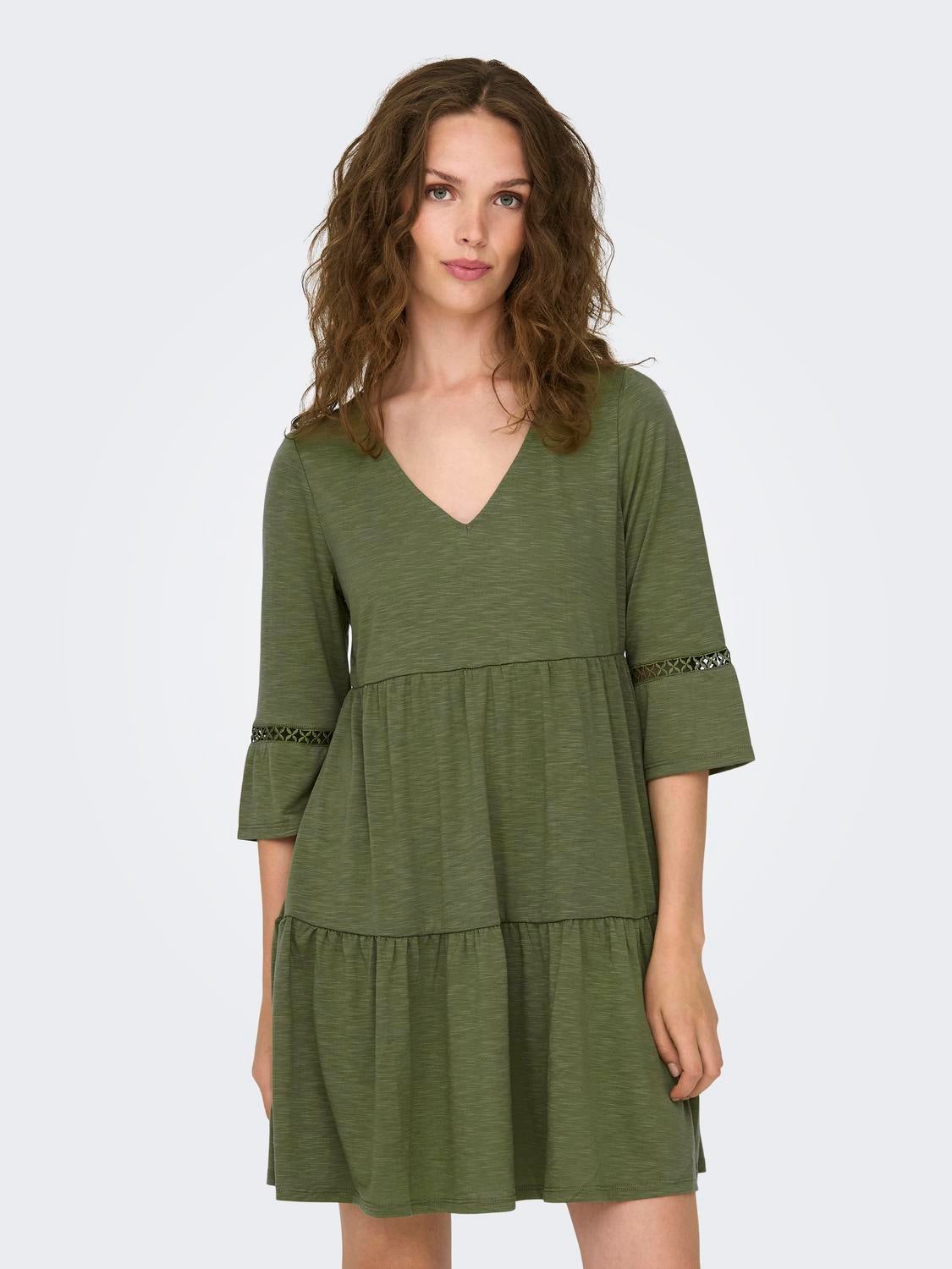 JDYDORA Kurzes Kleid Dusky Green
