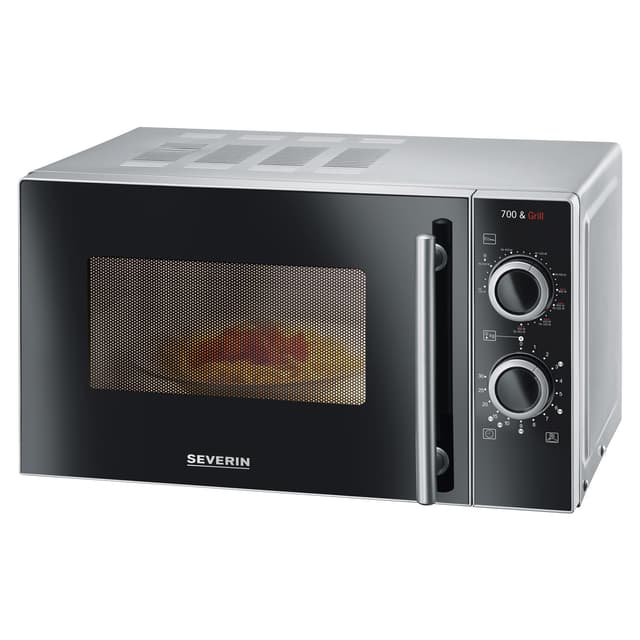 Severin Mikroovn m. grill 700 watt Stål/Sort