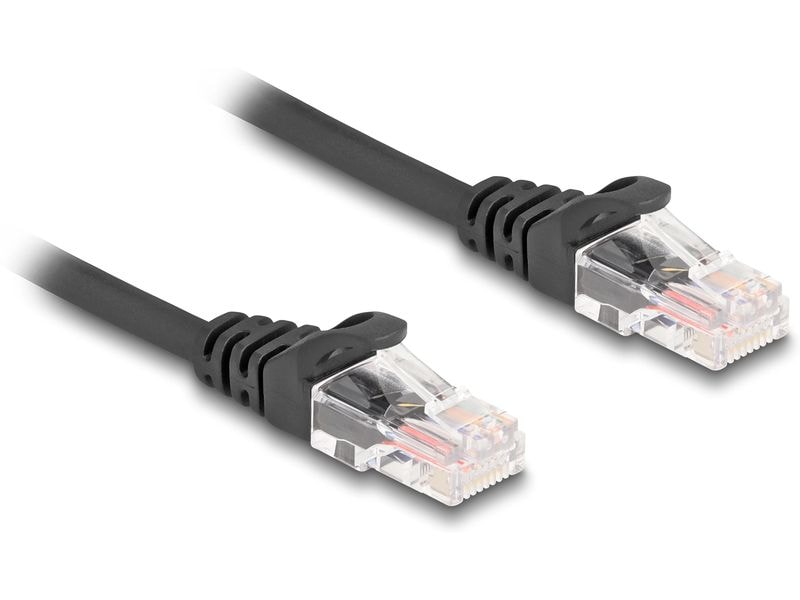 Delock Patchkabel Spiralkabel Cat 5e, UTP, 1 m, Schwarz Delock RJ45 Spiralkabel Stecker zu Stecker Cat.5e 1 m schwarz
