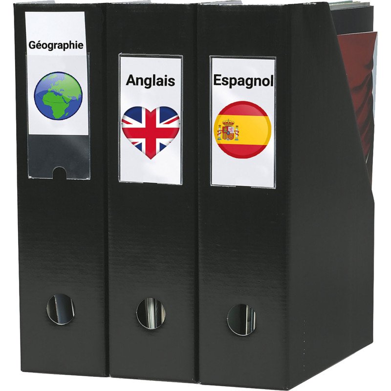 Porte-étiquettes adhésif 102 x 55 mm 3L transparent - Boîte de 60