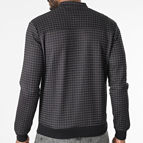 Veste Zippée A Carreaux 22169-B Noir