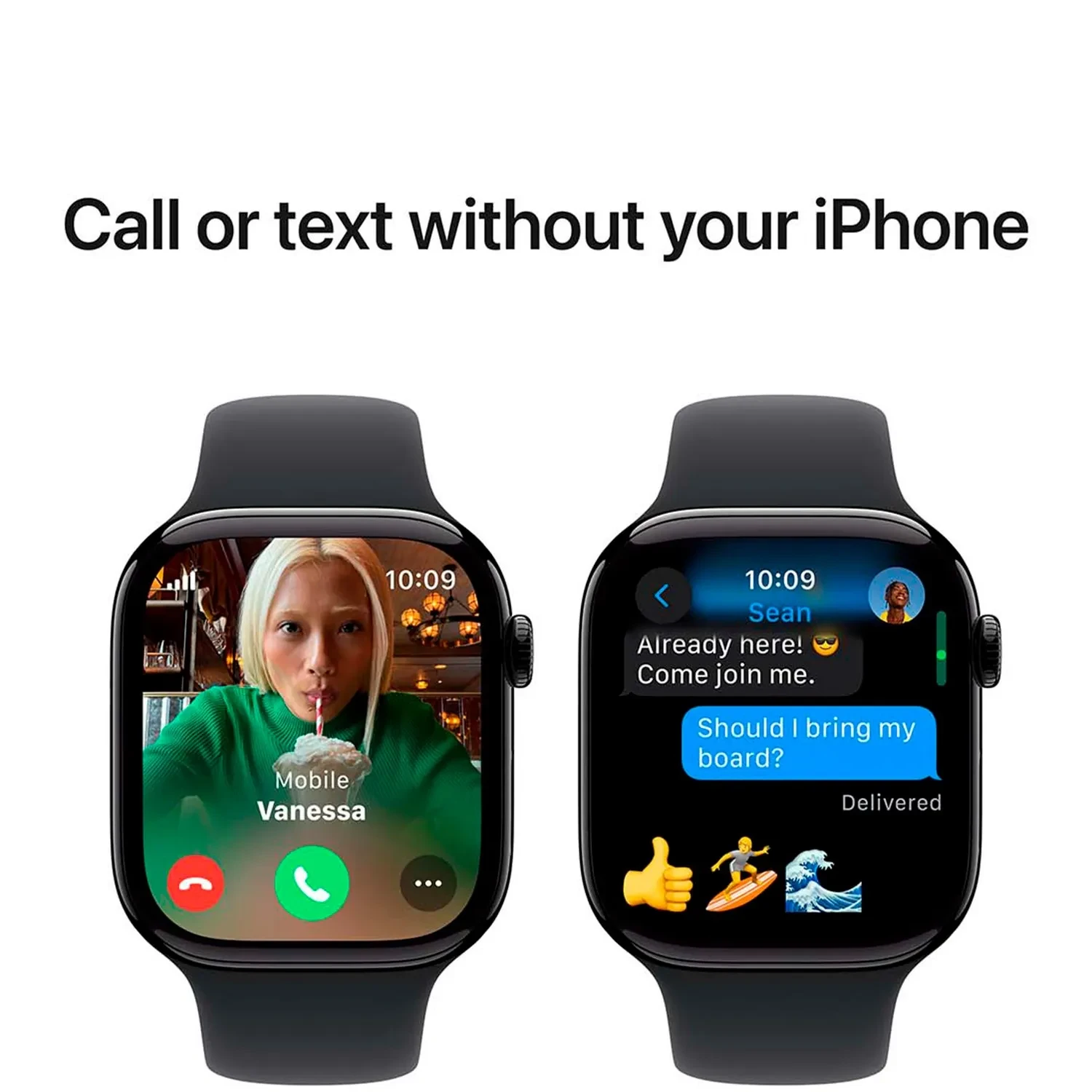 Apple Watch Series 10 GPS 46mm Jet Black Aluminium Sport Band S/M MWWP3