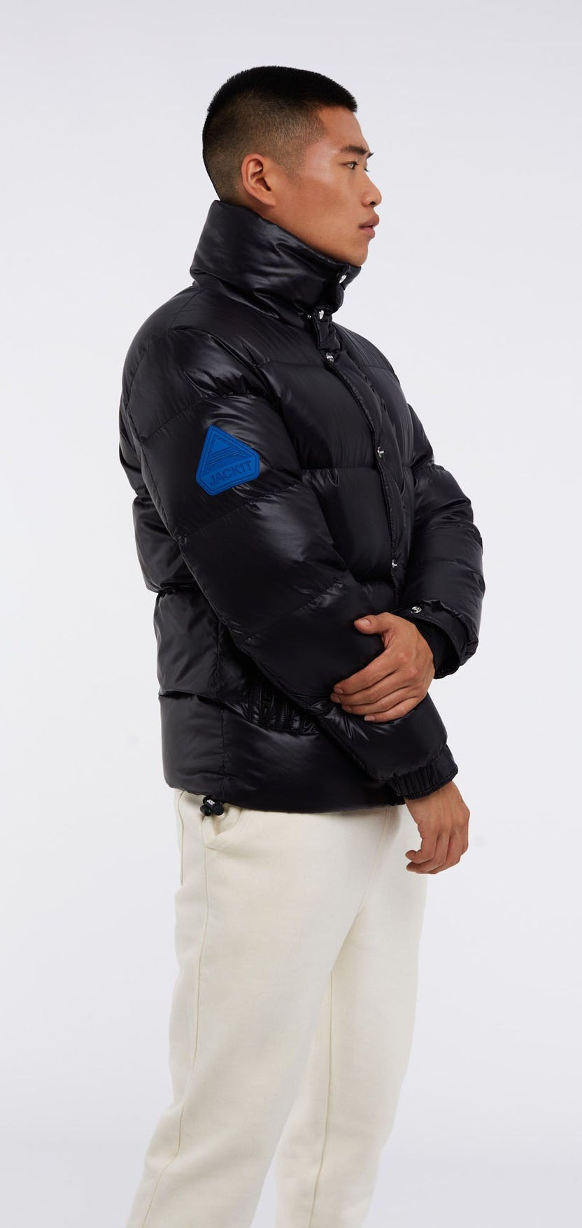 EZ Puffer Jacket Herre Black/Glacial Blue