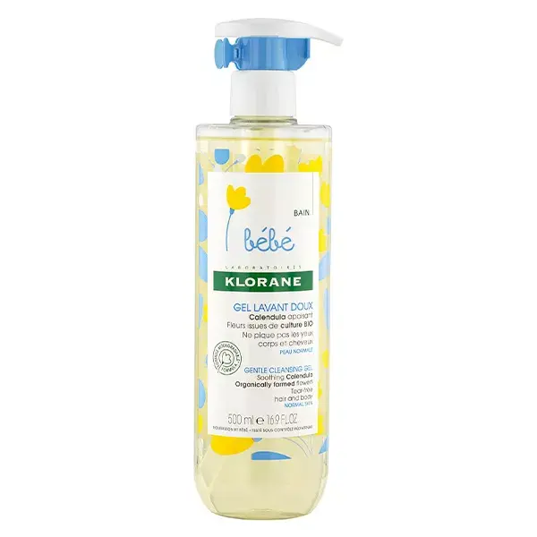 Gel de Limpeza Suave para Bebê Klorane com Calêndula 500ml
