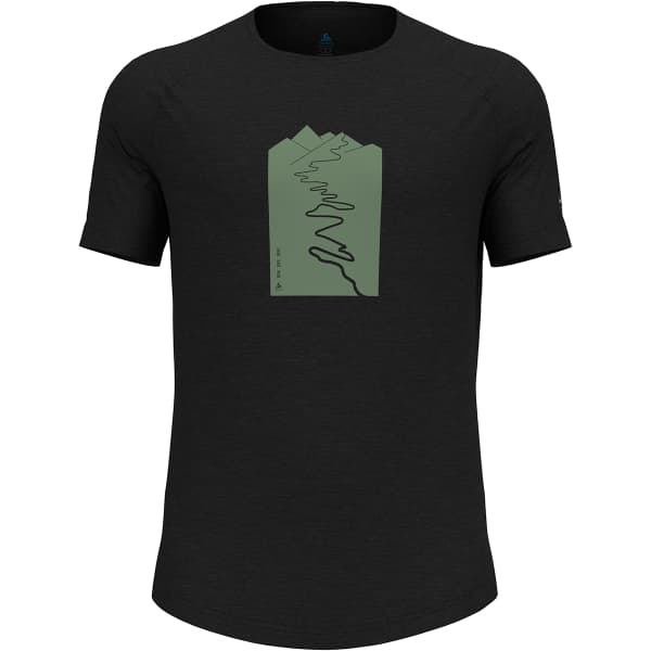 T-shirt randonnée ODLO MC ASCENT PW 130 TRAI BLACK MELANGE