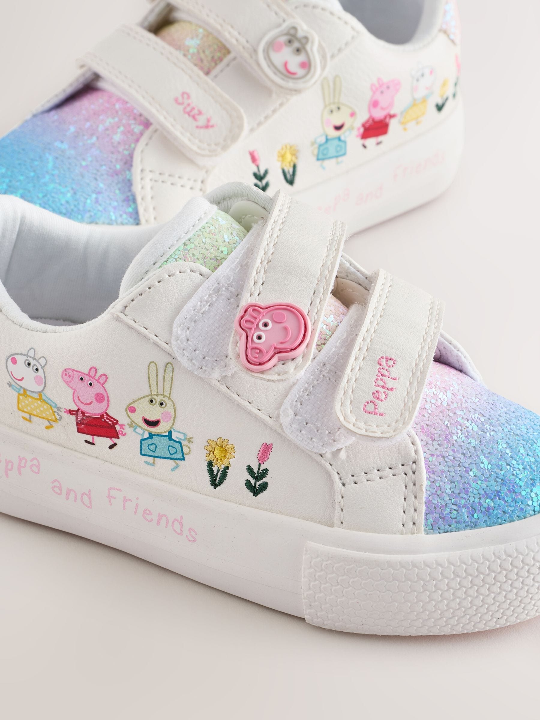 Wit - Peppa Pig Chunky Trainers with Touch Fastening