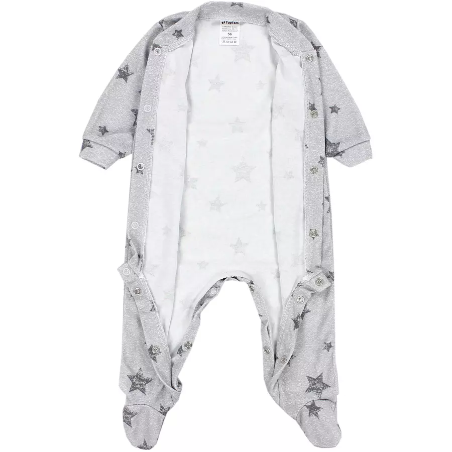 TupTam Baby Mädchen Schlafstrampler mit Fuß 3er Pack rosagrau
