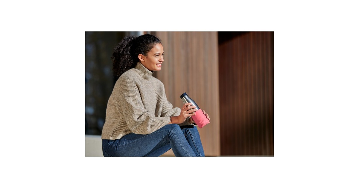 EmsaBludrop Sleeve Thermosfles roze  (Koraal, 0,5 Liter)