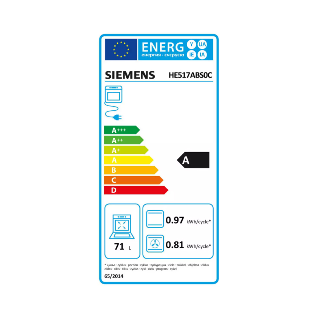 Siemens Herdset EA645GFA1C & HE517ABS0C 400V