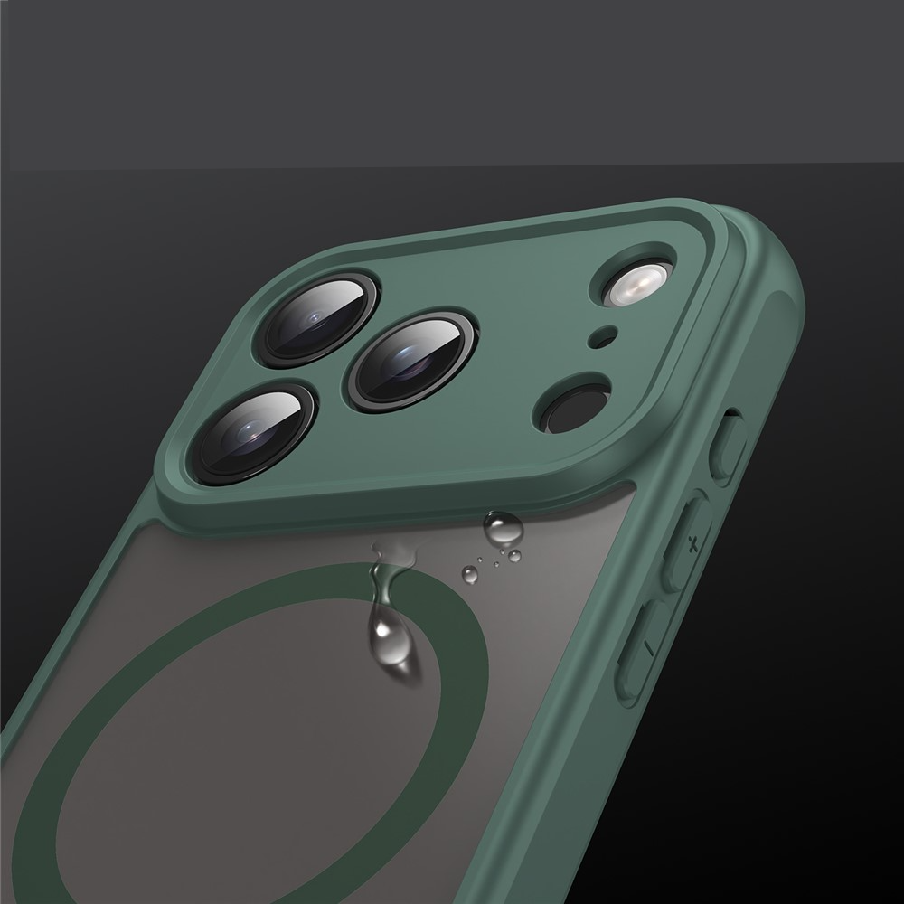 iPhone 17 Pro MagSafe Hybrid Hülle mit TPU Bumper   Kameraschutz - Grün (Matt)
