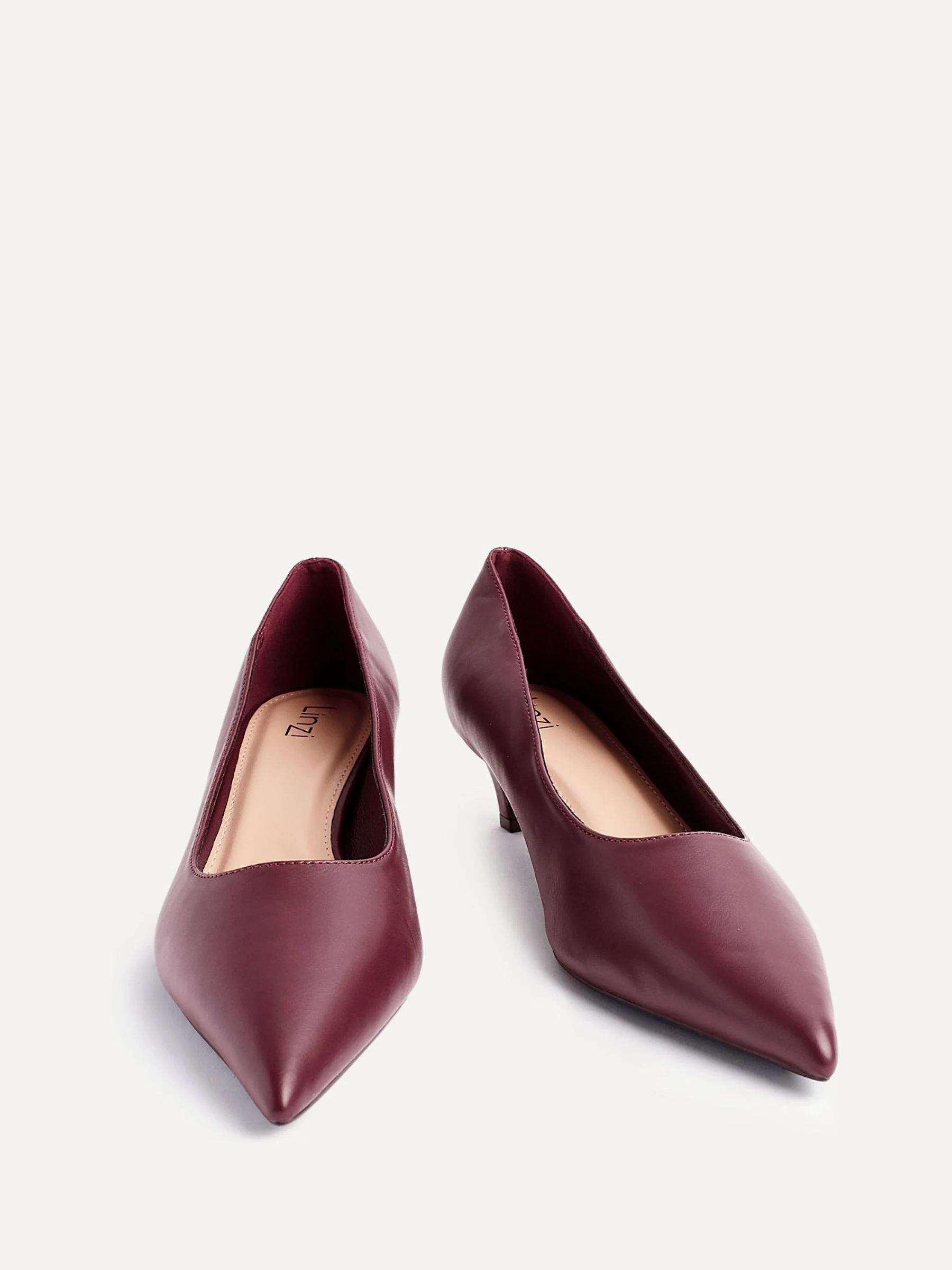 Rood - Linzi Zola Kitten Court Heel