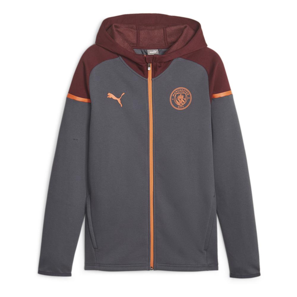 Puma Manchester City Sweat Zippé Grise Homme Puma Casuals Hooded