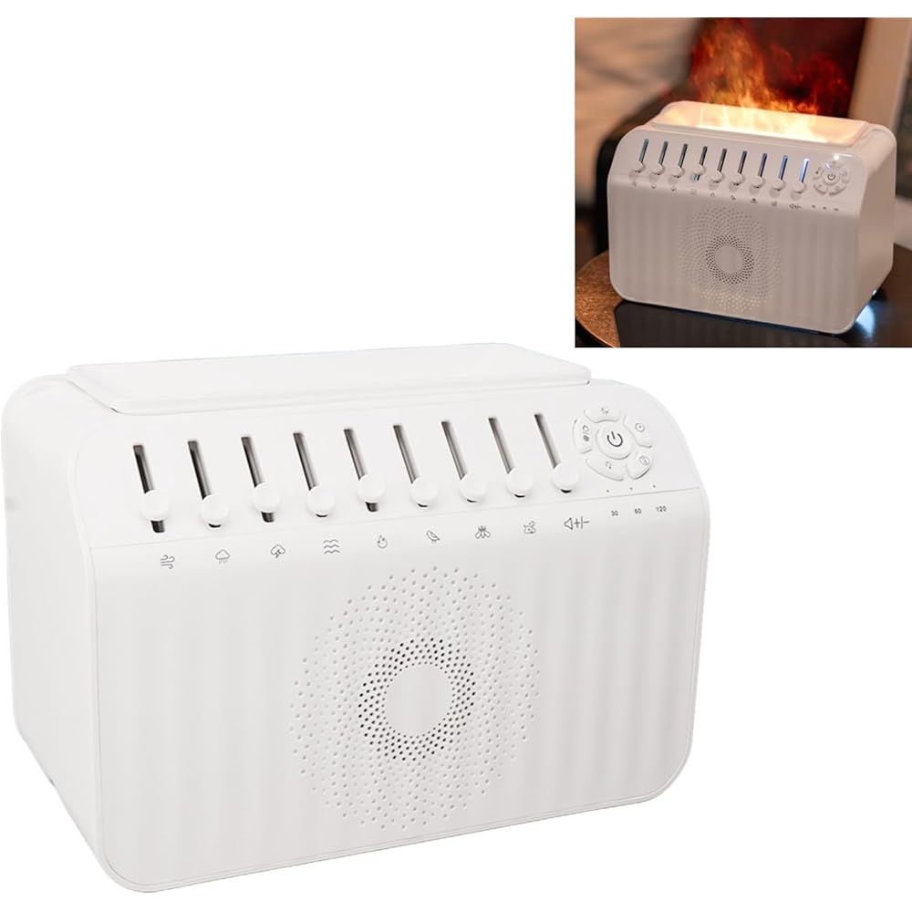 Topyond Diffuseur d'Huile Essentielle,D'huiles Essentielles Bluetooth Bruit Blanc, Humidificateur D'aromathérapie Sommeil Tranquille Contrle de la Musique sans Fil pour Chambre à Coucher Bureau : Hygiène et Santé