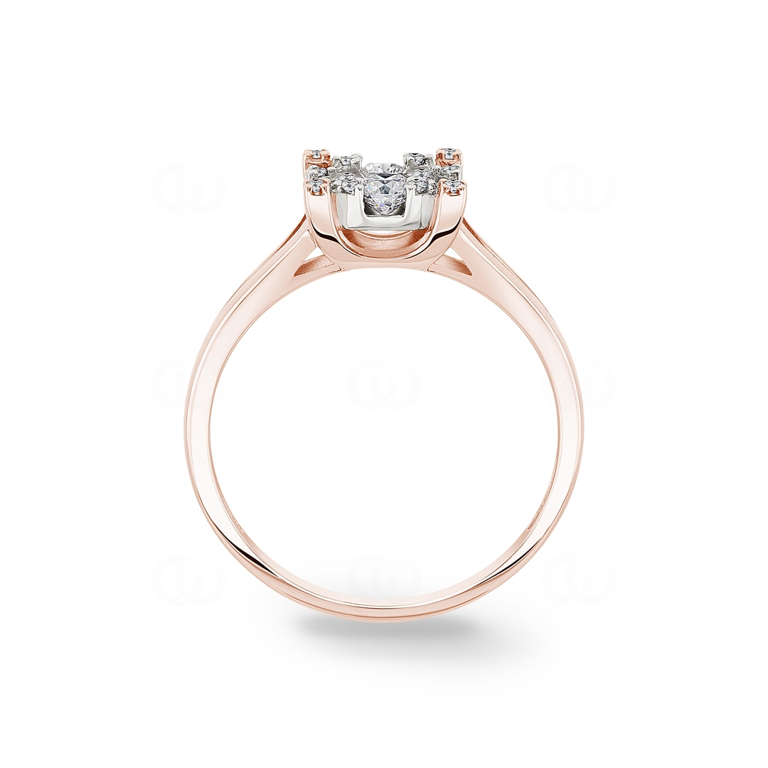 Verlobungsring 750/18 K Roségold mit Diamanten 0.50 ct H/si by CHRISTIAN
