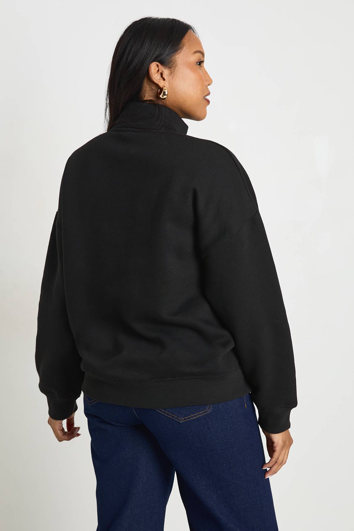 boohoo Sweat De Maternité Oversize À Demi-zip