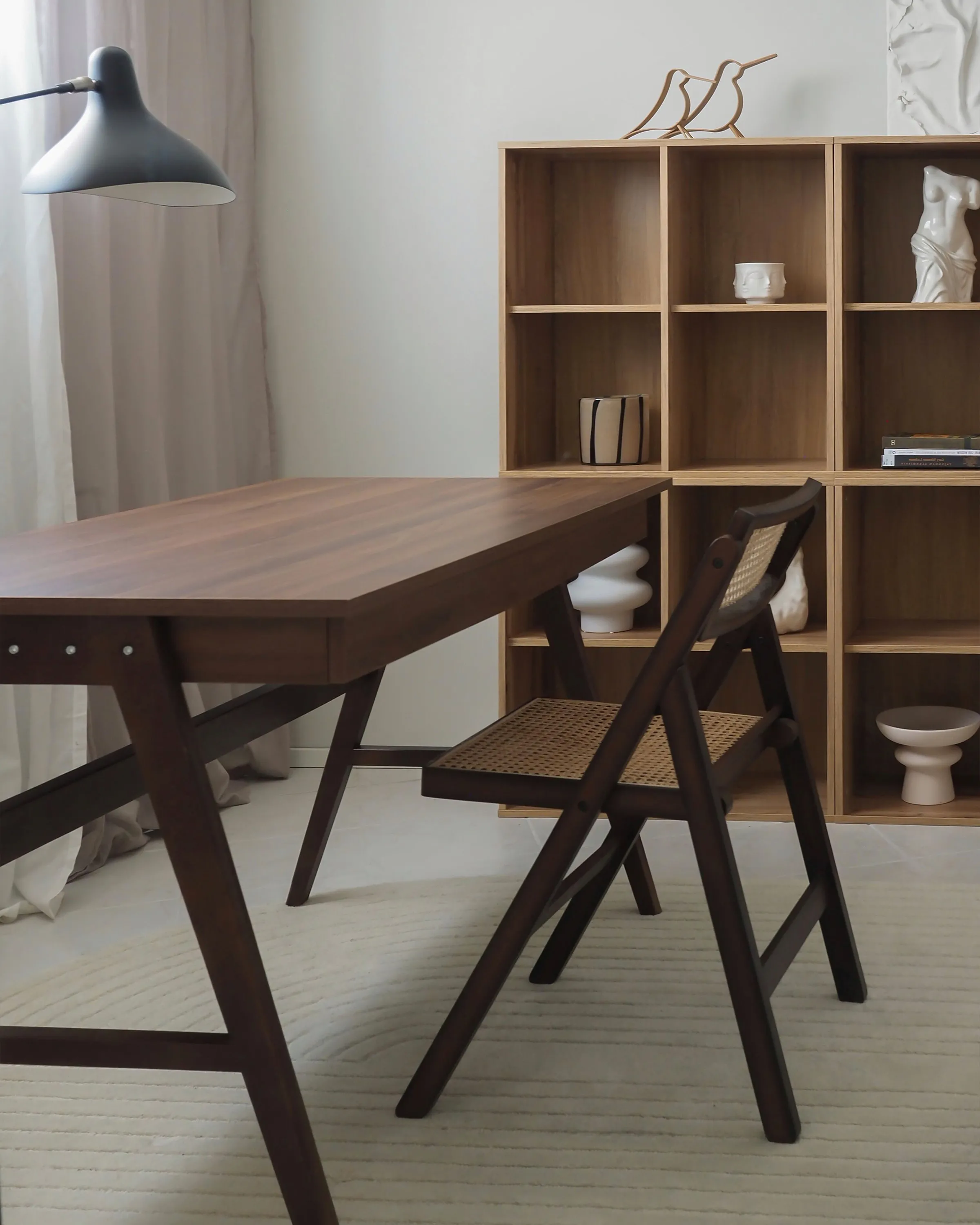 Bureau SHESLAY Donkerbruin 120 cm 70 cm met lades
